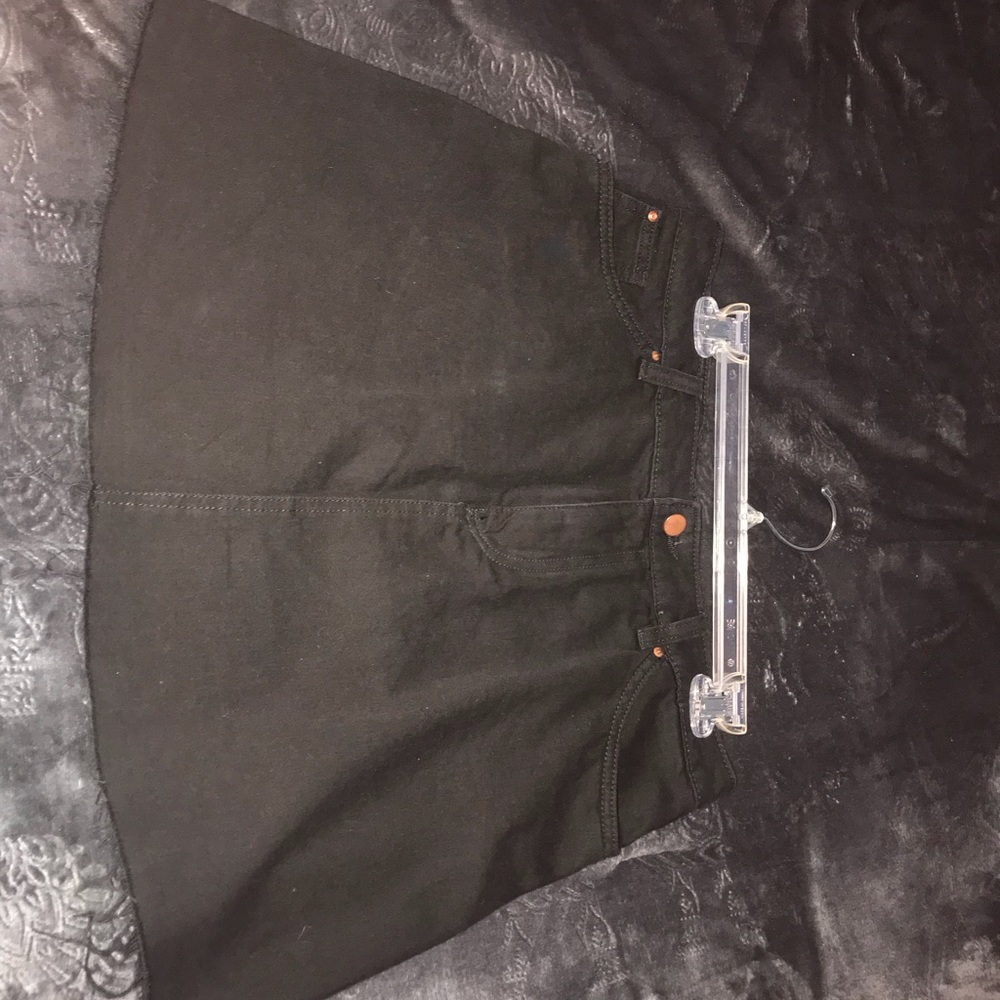 Black Denim Skirt